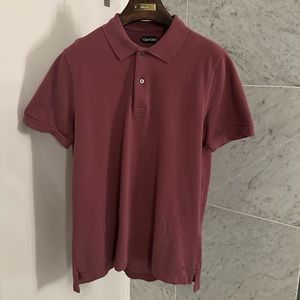 Tom Ford Polo - Plum Cotton Piqué